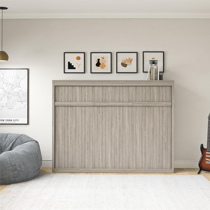 Warnke Full / Double Murphy Bed, Grey Oak