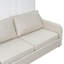 Grand lit escamotable à armoire avec canapé pliant, tablettes de rangement intégrées et lumière DEL, beige (Ancien SKU: N7090000603A) (ETA: 2/17)-1084769909