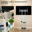 Chariot de télévision mobile blanc