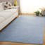 Tapis bleu en coton recyclé et viscose Elyh-1121501184