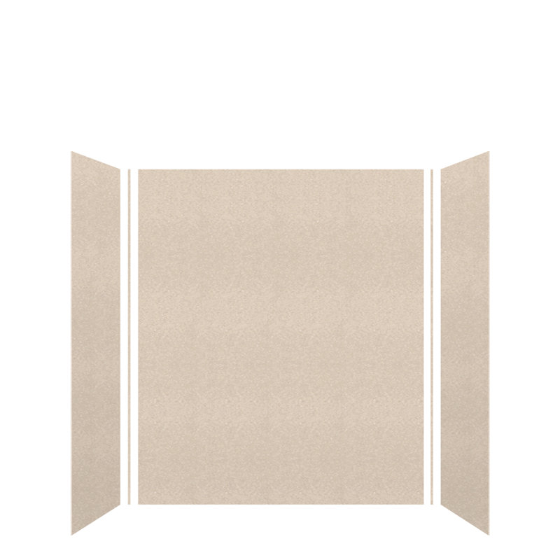 Cashew Velvet 72" x 60" Solid Surface Shower Wall Kit