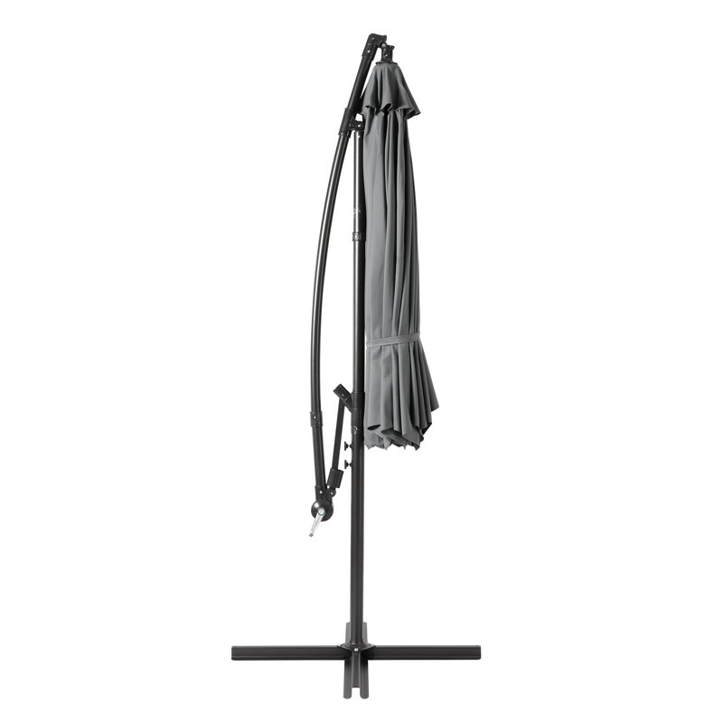 Parasol déporté de 10 pi Hartt, Gris