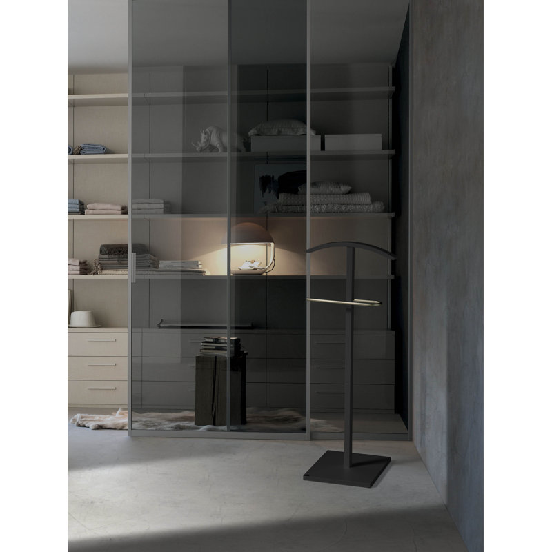 Ahrens Freestanding Valet Stand, Black