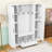 Elegant Rustic Hall Tree with Seating, Adjustable Storage Shelves and Hooks-308740621
