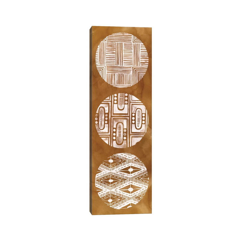 Tribal Pattern II by Grace Popp - Wrapped Canvas Panoramic Painting, 30.48 cm H x 91.44 cm W x 1.91 cm D