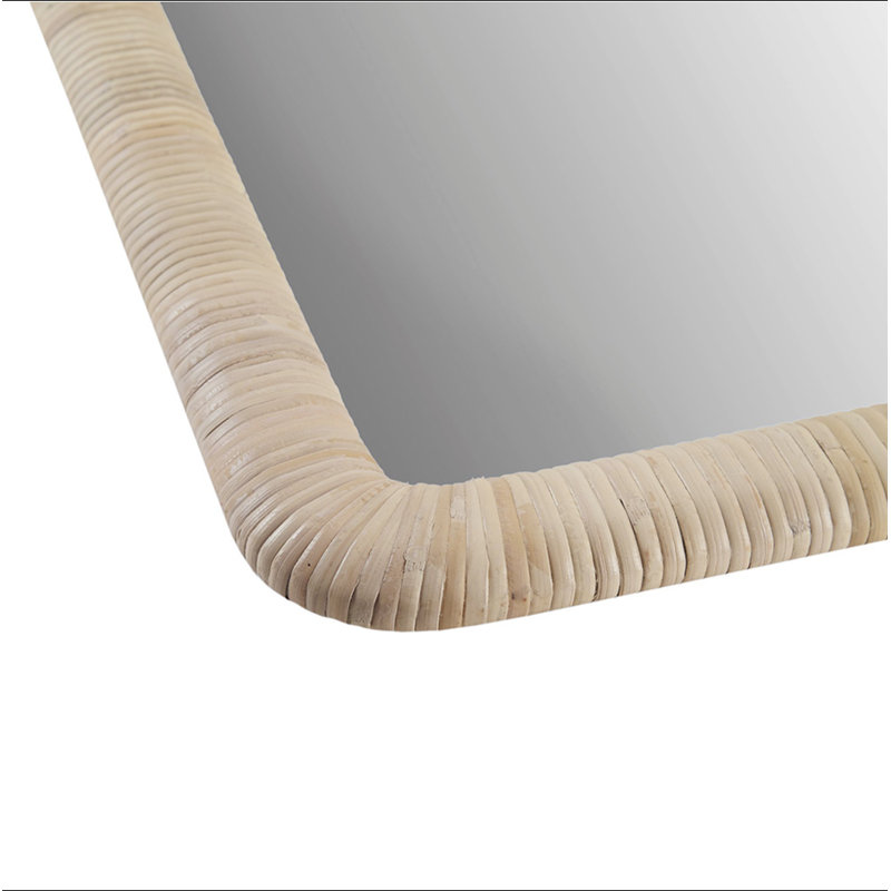 Miroir mural en rotin