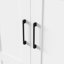 Armoire de rangement blanche de 63 po de largeur avec 4 portes et chariots à roulettes