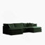 Canapé modulaire en U avec repose-pieds réversible, canapé d'angle convertible 5 places pour des sièges confortables et flexibles