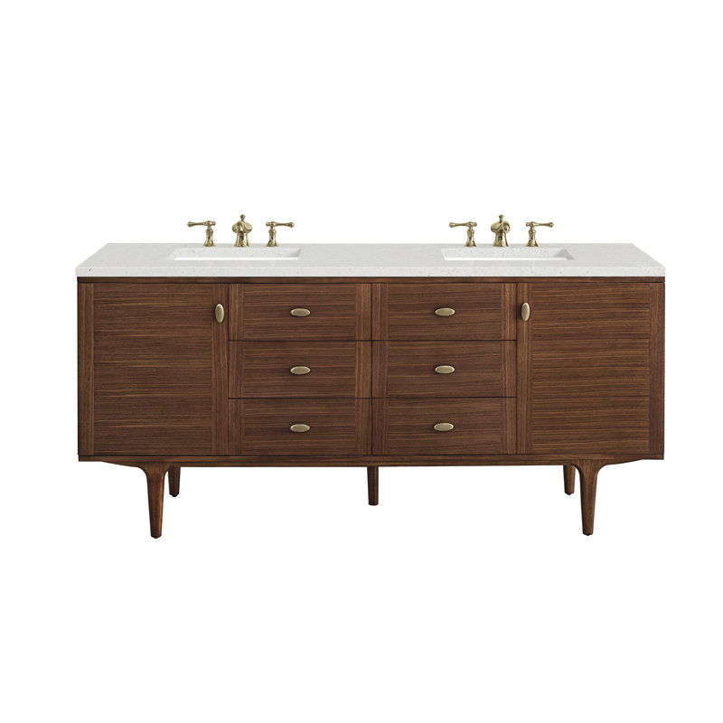 Amberly 72'' W Double Vanity, Lime Delight, 8" Widespread
