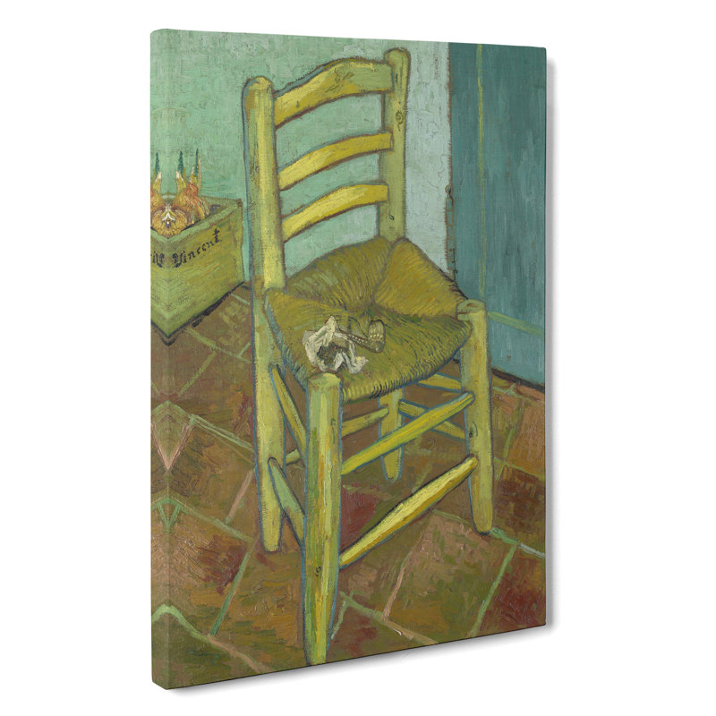 Vincents Chair by Vincent Van Gogh - Wrapped Canvas Painting, 60cm H x 40cm W x 3cm D