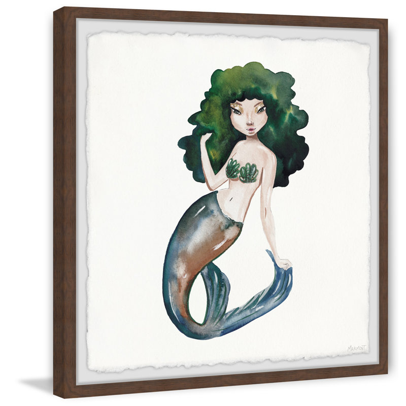 Art encadré Kasuri Little Mermaid Big Dreams, H 32 po x l 32 po x P 1,5 po