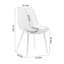 Chaise de salle à manger moderne en tissu avec motif de grille élégant-846240453