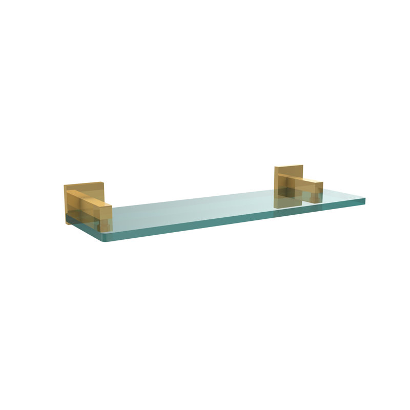 Haranu Bracket Shelf, Unlacquered Brass, 22 Inch