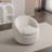 Modern Teddy Boucle Fabric Barrel Basic Accent Chair, 360° Swivel-1650060916