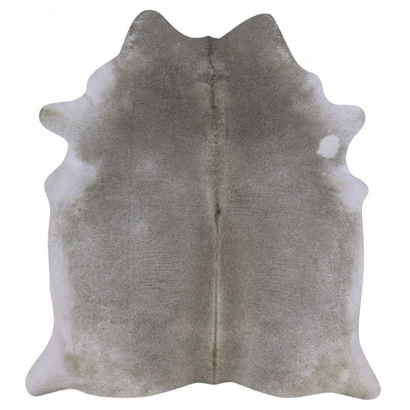 Tapis en cuir de vache gris Fossum - tapis en cuir véritable, parfait pour un décor rustique ou moderne