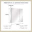 Pharmacie rectangulaire en aluminium avec miroir-542988940