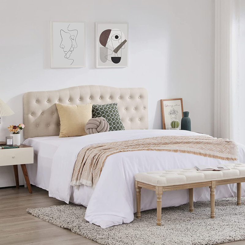 Dayanis Upholstered Headboard, Beige, King
