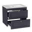 Aishwarya 55.4W x 51H cm Bathroom Vanity Unit with Basin, Floating Wall Mounted 2 Drawer-372161974