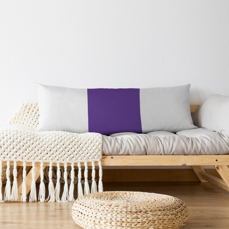 Oreiller de corps en polyester / polyester Arizona Football Stripes, Football d'Achille, White and Purple