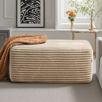 Repose-pieds moelleux de 37,01 po de largeur avec repose-pieds moelleux pour une décoration intérieure moderne