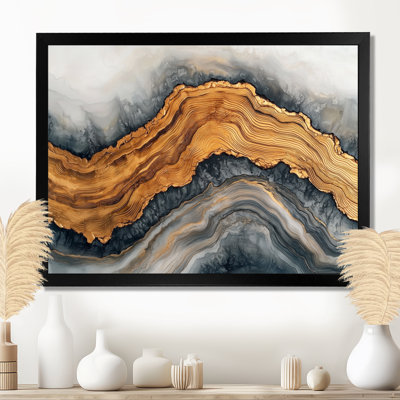 Onyx cristal foncé lac dans la forêt de pins IV - lac, art mural