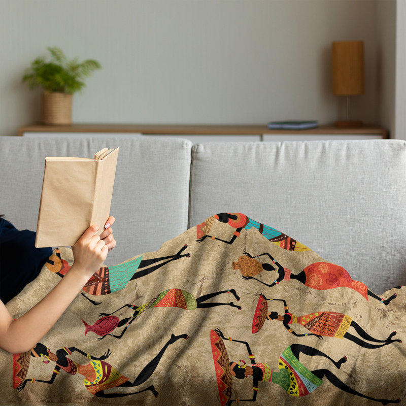 Hand Woven Throw Blanket, 50" x 60"