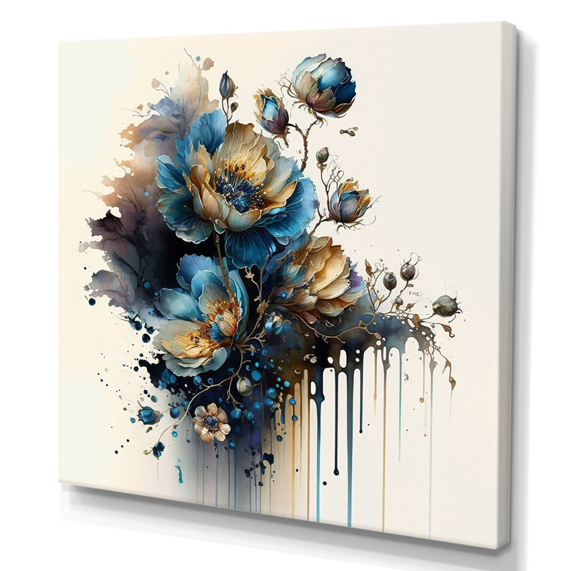 «Realistic Blooming Flowers I», reproduction sur toile, H 24 po x l 24 po x P 1 po, Toile tendue