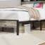 Lit de rangement en métal avec 2 clés USB, pas de bruit, pas besoin de sommiers-1521192480