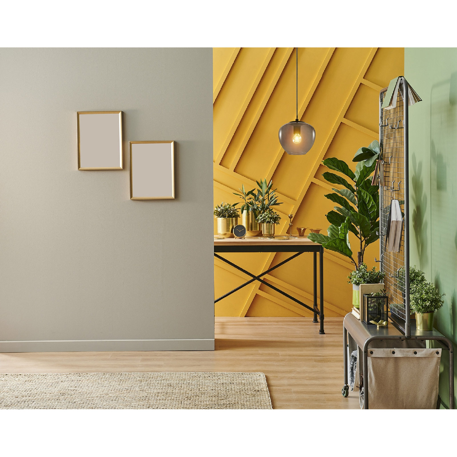 Babs Single Light Glass Pendant, 81" H x 9.25" W x 9.25" D