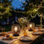 2 Set of 6.5'' High Metal Cage LED Lantern
