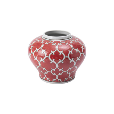 Vase en céramique rouge 7,1 "Ginger |