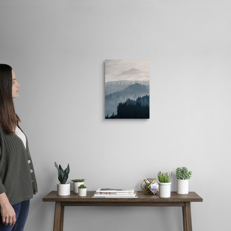 Reproduction de photo sur toile, "Blue Mountains I" par PhotoINC studio, Toile tendue, H 16 po x l 12 po x P 1,25 po