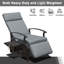 Fauteuil inclinable gris pour l'extérieur avec inclinaison de 150 degrés, coussins de 6,8 po d'épaisseur et siège inclinable à hauteur réglable, conception ergonomique, support de 350 lb