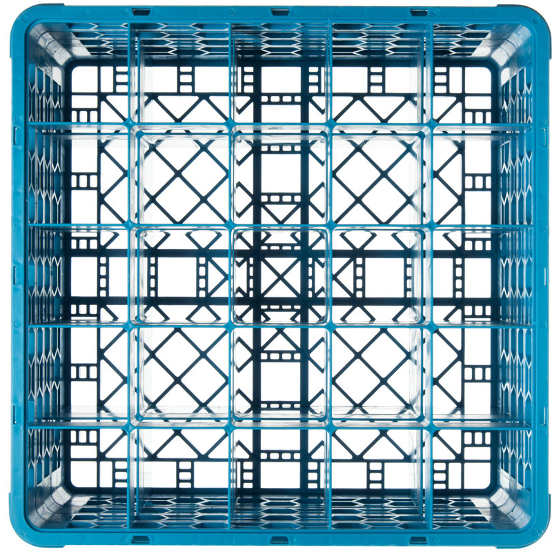 Support à 25 compartiments en verre avec 3 rallonges OptiClean ™, Bleu