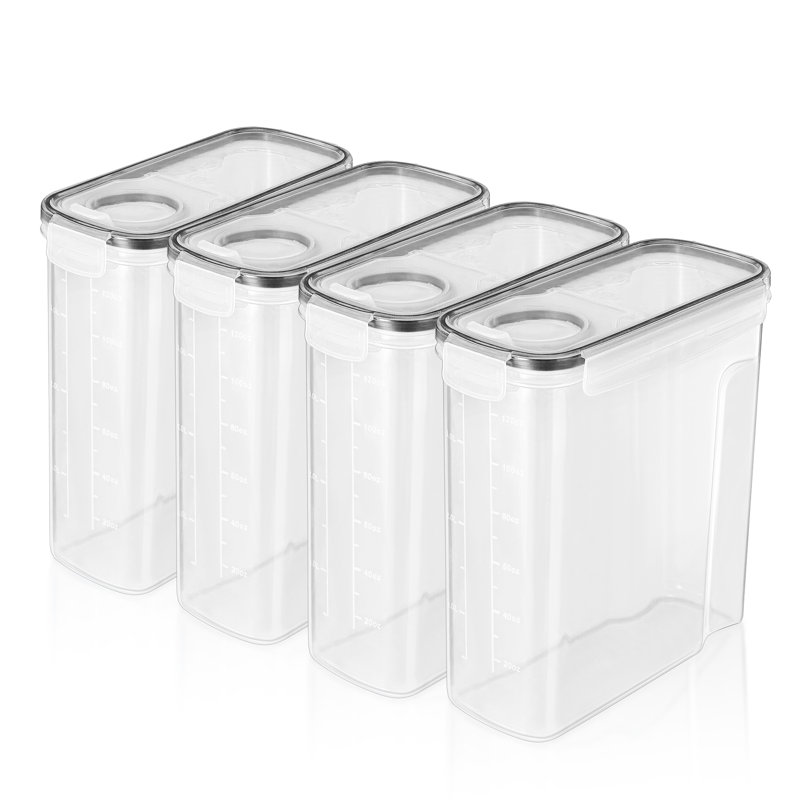 Distributeur de nourriture hermétique sans BPA, paquet de 4, 4 litres (16,9 tasses) 
