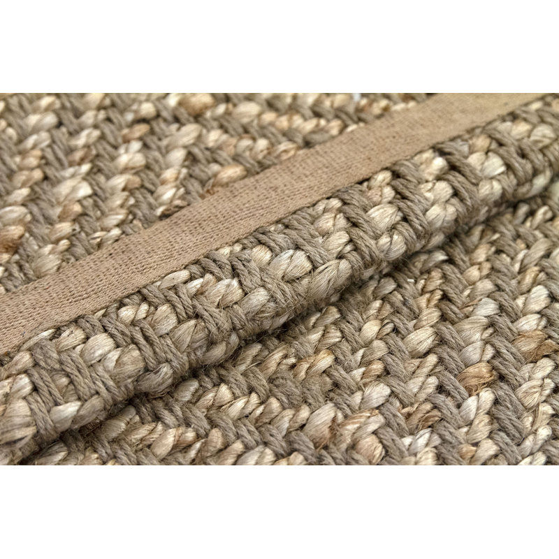 Wiener Solid Colour Hand Braided Area Rug, Rectangle 140 x 200cm