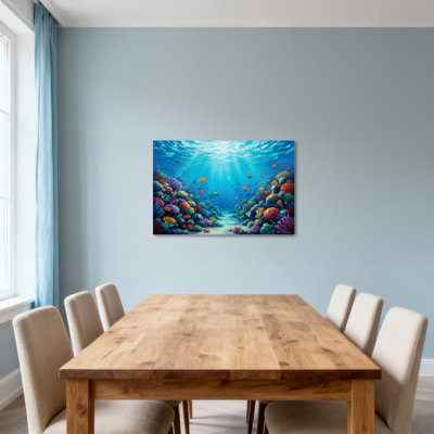 Paysage et nature sous-marine avec récif de corail