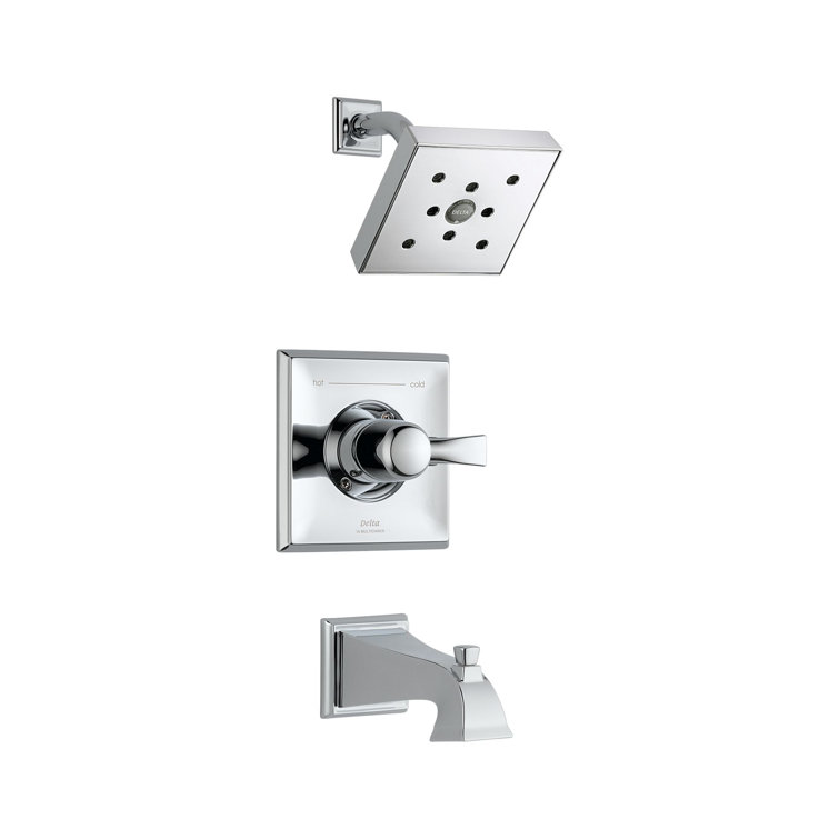 Dryden Temperature Control Tub and Shower Faucet with H2Okinetic Technology