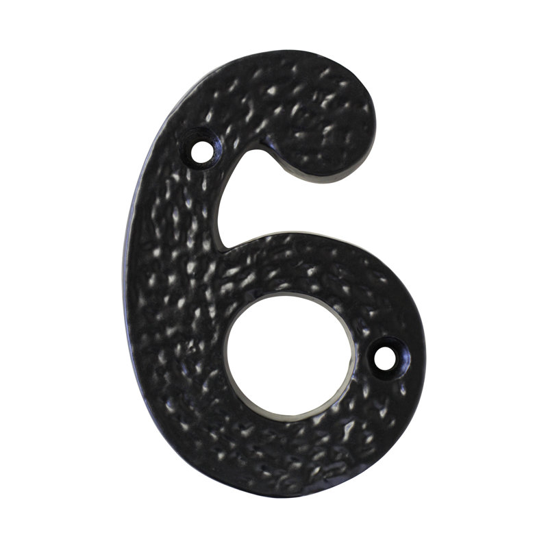 Numéro de maison 3 po, 6, Noir