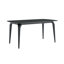 Table de salle à manger rectangulaire moderne, plateau de table en pierre frittée de qualité supérieure avec base en métal robuste, table de cuisine et de salle à manger résistante à la chaleur et aux égratignures (Vic foncé, 1 table)