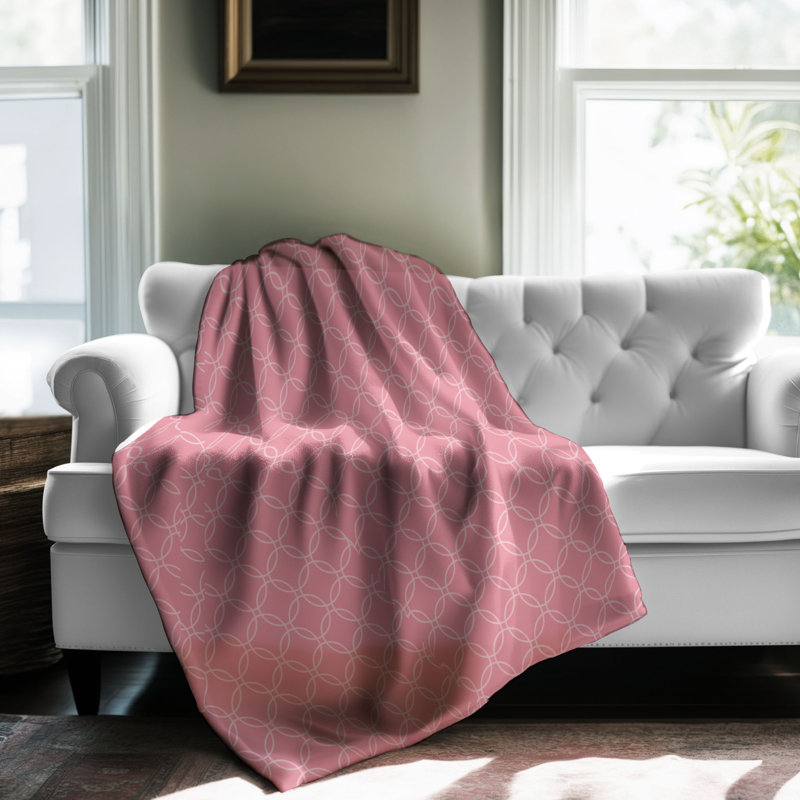 Couverture sherpa rose 1 pièce, L 60 po x L 80 po