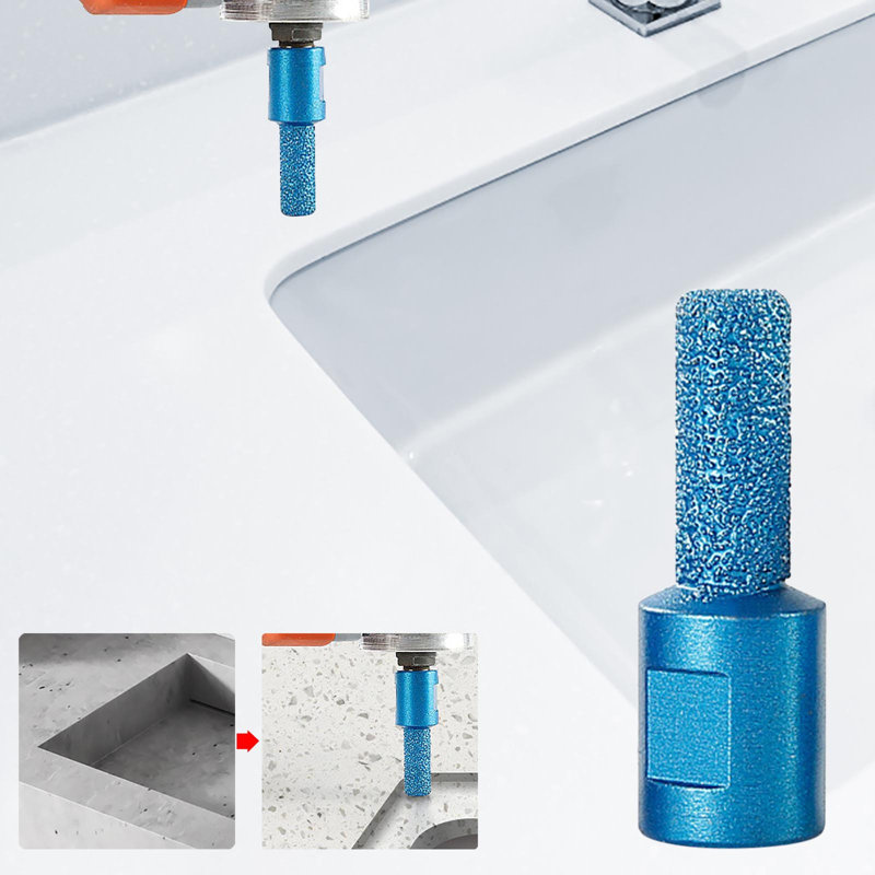 Taillage de la fraise du bassin Outil de rainage Meuleuse d'angle Tête de coupe Couteau en pierre de quartz Couteau droit Couteau de nettoyage du fond