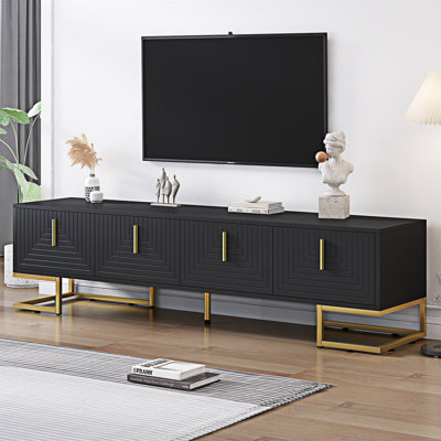 Meuble télé avec console et armoires réglables