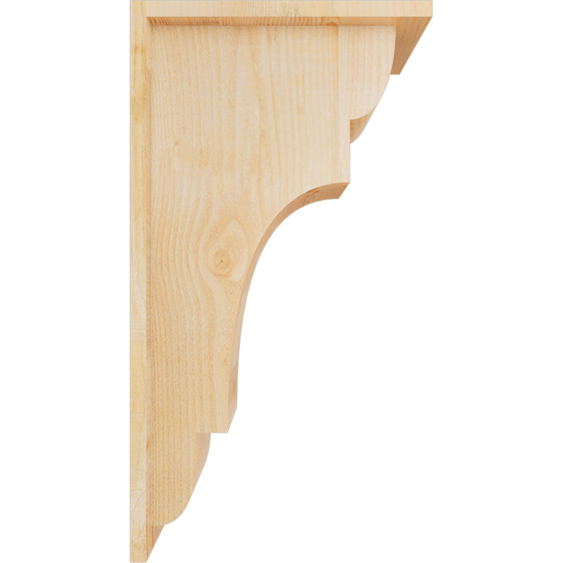 New Brighton Corbel w/Backplate, 26" H x 8" W x 14" D, Douglas Fir, Rough Sawn
