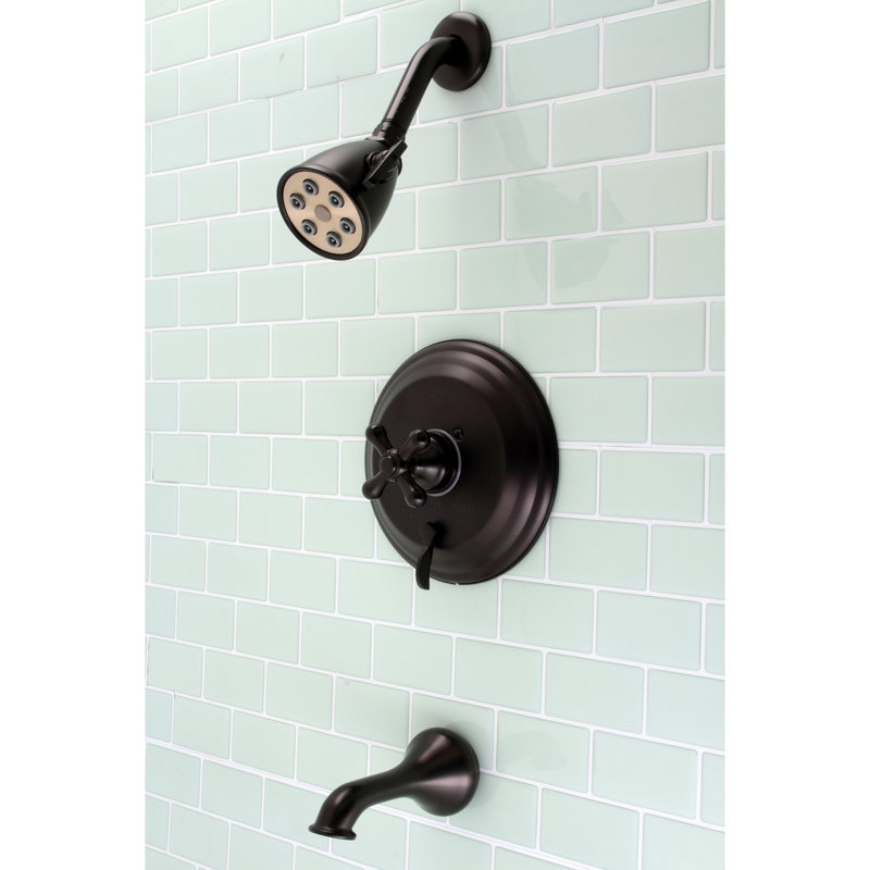 Kingston Brass Single-Handle Pressure Balanced Tub and Shower Faucet with Diverter Handle