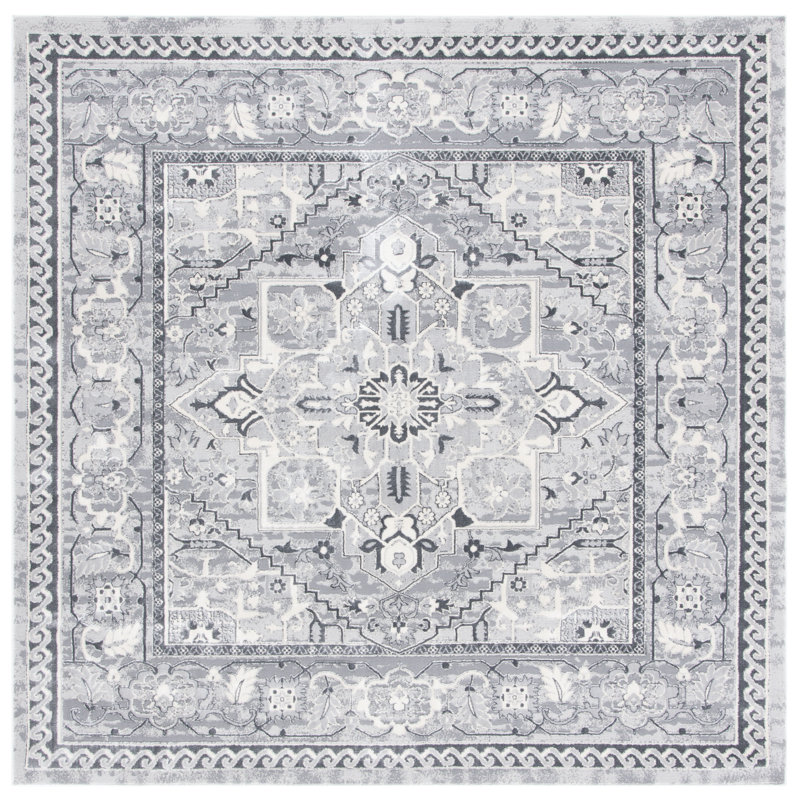 Helki Performance Oriental Rug, Square 6'7"