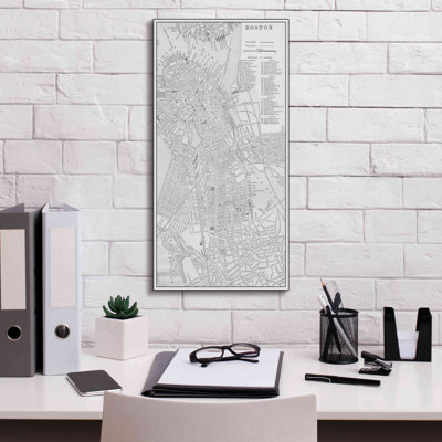 «Tinted Map of Boston» par Vision Studio, art mural sur toile
