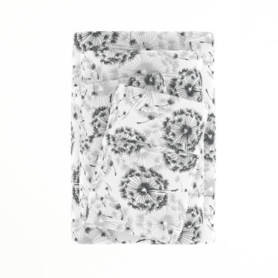Becky Cameron Make a Wish Floral Pattern Microfiber Sheet Set