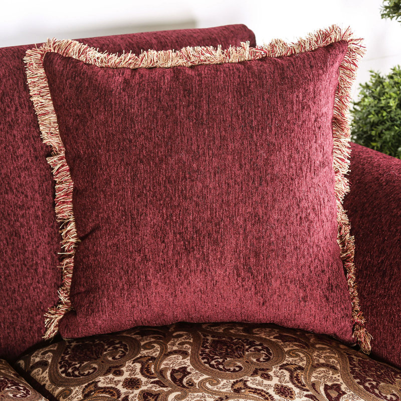 Aarn Upholstered 94'' Sofa, Wine