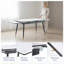 Ensemble de table de salle à manger en pierre frittée extensible de 55 à 79 po avec rallonge cachée et pieds en métal-1383401926-1383401920